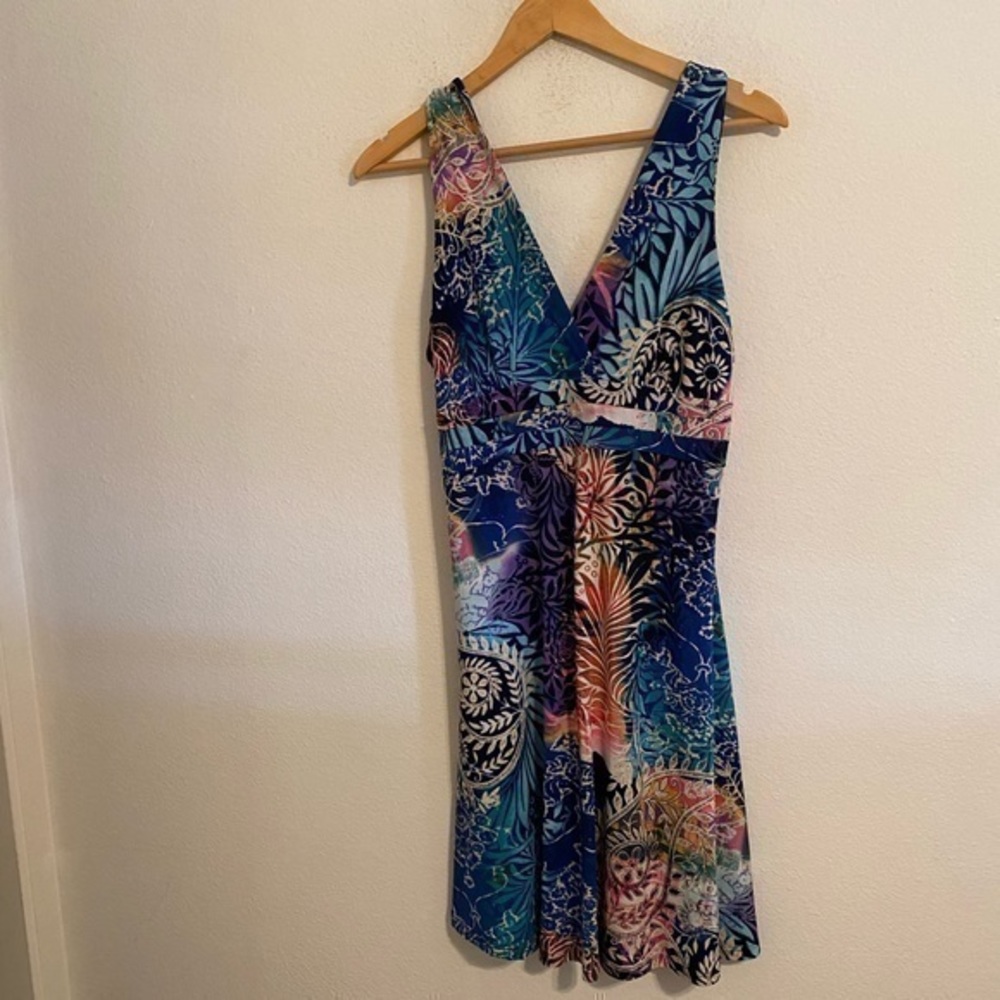 NANI KAI BLUE FLORAL DRESS MEDIUM